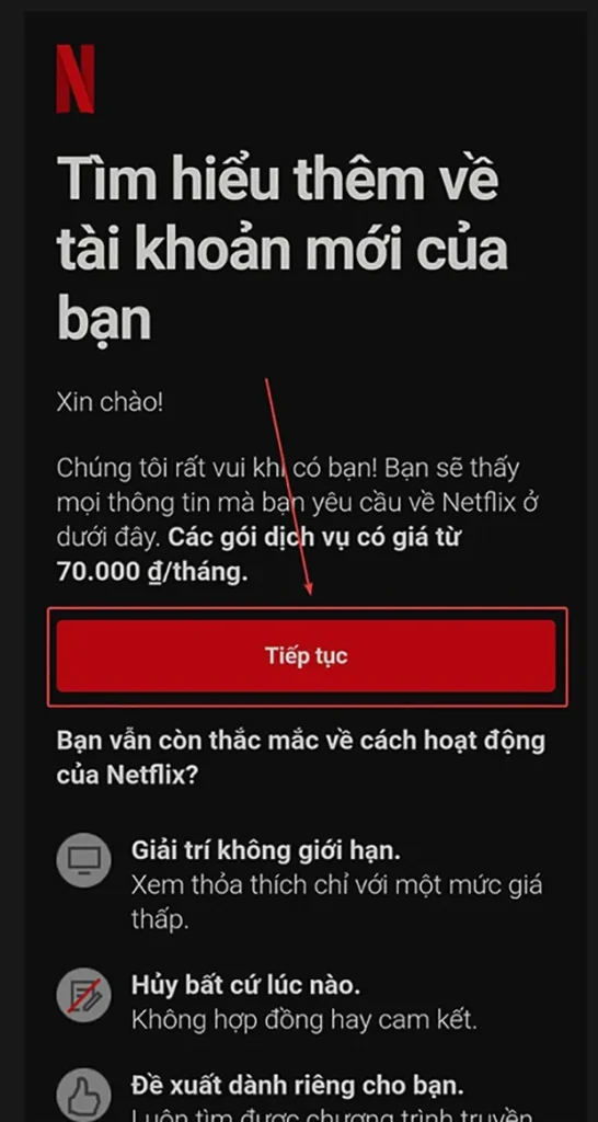 Tài khoản nexflix miễn phí