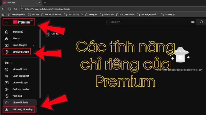 các tính năng của gói YouTube Premium 